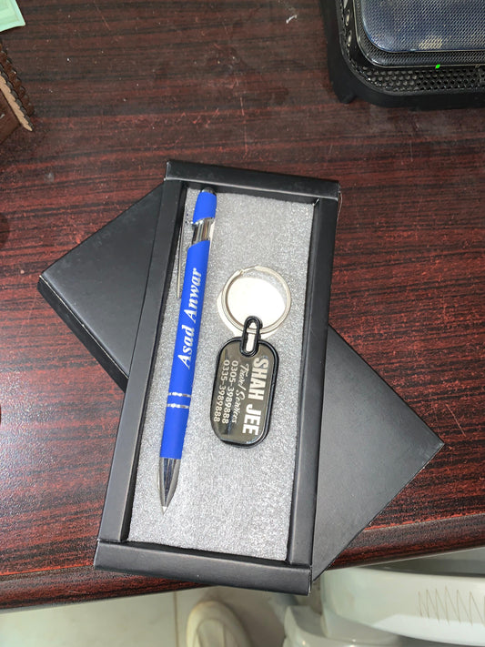 customizable pen we will print your name on pen and keychain